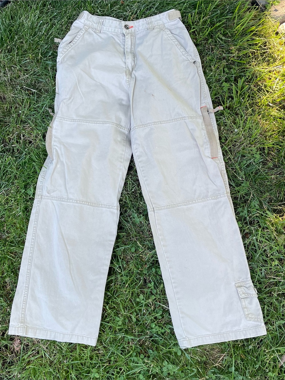 Y2k brown Plugg baggy cargo pants 27x29.5